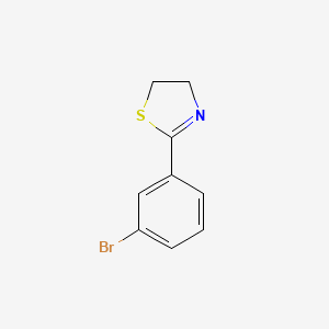 molecular formula C9H8BrNS B12692310 Thiazole, 4,5-dihydro-2-(3-bromophenyl)- CAS No. 96159-85-2