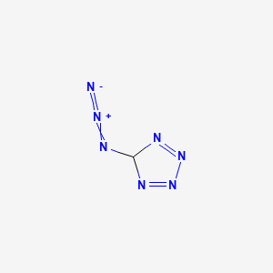 molecular formula CHN7 B12692331 5-Azido-5H-tetrazole CAS No. 18432-28-5