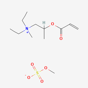 molecular formula C12H25NO6S B12692375 Diethylmethyl(2-((1-oxoallyl)oxy)propyl)ammonium methyl sulphate CAS No. 94086-96-1