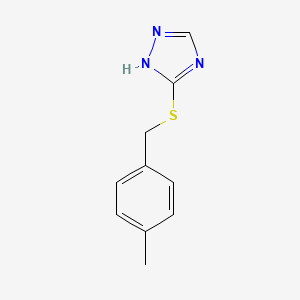 molecular formula C10H11N3S B1269240 3-((4-Methylbenzyl)thio)-1H-1,2,4-triazole CAS No. 302804-66-6