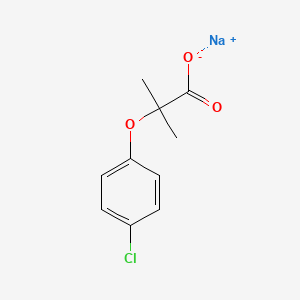 molecular formula C10H10ClNaO3 B12692419 Sodium clofibrate CAS No. 7314-47-8