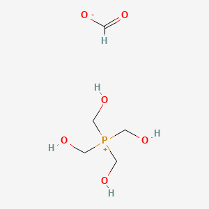 molecular formula C5H13O6P B12692493 Tetrakis(hydroxymethyl)phosphonium formate CAS No. 25151-36-4
