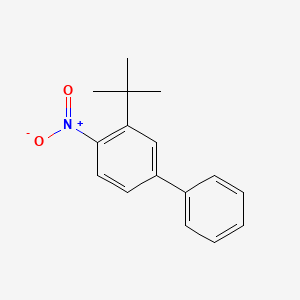 molecular formula C16H17NO2 B12692522 3-(1,1-Dimethylethyl)-4-nitro-1,1'-biphenyl CAS No. 70634-28-5