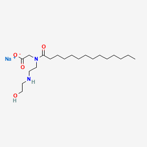 molecular formula C20H39N2NaO4 B12692537 Sodium N-(2-((2-hydroxyethyl)amino)ethyl)-N-(1-oxotetradecyl)glycinate CAS No. 94087-03-3