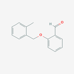 molecular formula C15H14O2 B1269257 2-[(2-Methylbenzyl)oxy]benzaldehyde CAS No. 447409-55-4