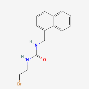 molecular formula C14H15BrN2O B12692576 Urea, 1-(2-bromoethyl)-3-(1-naphthylmethyl)- CAS No. 102434-33-3