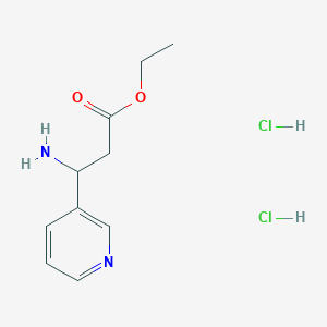 molecular formula C10H16Cl2N2O2 B126926 Ethyl 3-amino-3-(pyridin-3-yl)propanoate dihydrochloride CAS No. 149498-96-4