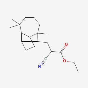 molecular formula C20H31NO2 B12692600 Ethyl alpha-cyanodecahydro-4,8,8-trimethyl-1,4-methanoazulene-9-propionate CAS No. 85099-14-5