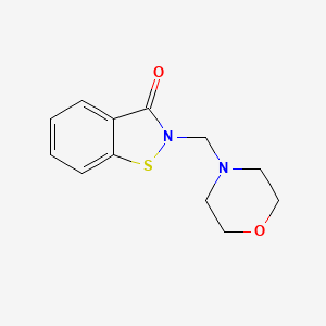 molecular formula C12H14N2O2S B12692606 2-(4-Morpholinylmethyl)-1,2-benzisothiazol-3(2H)-one CAS No. 84012-54-4