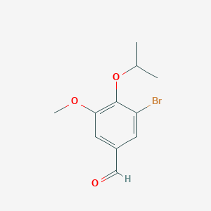 molecular formula C11H13BrO3 B1269262 3-Bromo-4-isopropoxy-5-methoxybenzaldehyde CAS No. 400070-31-7