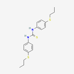 molecular formula C19H24N2S3 B12692642 Bis((4-propylthiophenyl)amino)methane-1-thione CAS No. 94438-15-0