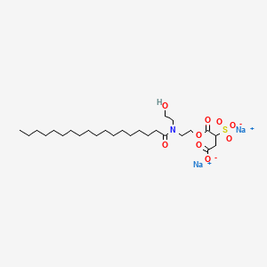 molecular formula C26H47NNa2O9S B12692651 Disodium 1-(2-((2-hydroxyethyl)(1-oxooctadecyl)amino)ethyl) 2-sulphonatosuccinate CAS No. 94213-61-3
