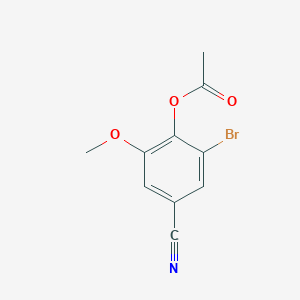 2-Bromo-4-cyano-6-methoxyphenyl acetate