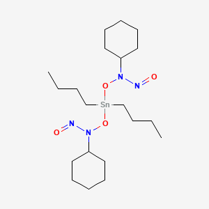 molecular formula C20H40N4O4Sn B12692708 N,N'-((Dibutylstannylene)bis(oxy))bis(N-nitrosocyclohexylamine) CAS No. 93841-42-0