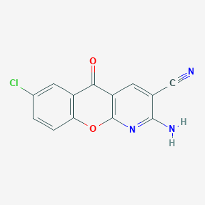2-Amino-7-chloro-5-oxo-5h-chromeno[2,3-b]pyridine-3-carbonitrile