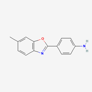molecular formula C14H12N2O B1269273 4-(6-Methyl-benzooxazol-2-yl)-phenylamine CAS No. 292058-51-6