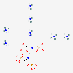 molecular formula C6H41N9O12P4 B12692753 Heptaammonium hydrogen (ethane-1,2-diylbis(nitrilobis(methylene)))tetrakisphosphonate CAS No. 93983-12-1