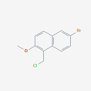 molecular formula C12H10BrClO B1269279 6-Bromo-1-(chloromethyl)-2-methoxynaphthalene CAS No. 92643-16-8