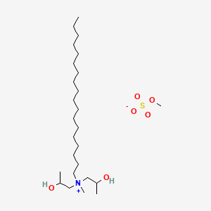 molecular formula C25H54NO2.CH3O4S<br>C26H57NO6S B12692794 Bis(2-hydroxypropyl)methyl(octadecyl)ammonium methyl sulphate CAS No. 85712-01-2