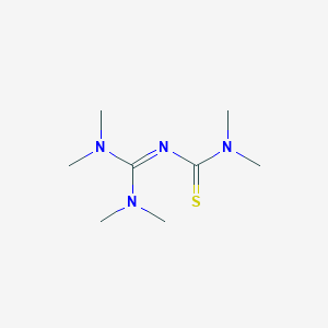 molecular formula C8H18N4S B12692809 (Bis(dimethylamino)methylene)dimethylthiourea CAS No. 34619-07-3