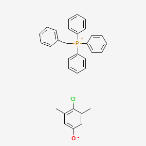 molecular formula C33H30ClOP B12692825 benzyl(triphenyl)phosphanium;4-chloro-3,5-dimethylphenolate CAS No. 93841-06-6