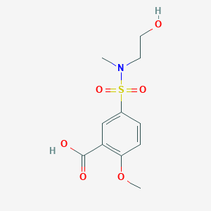 B1269283 5-[(2-Hydroxyethyl)(methyl)sulfamoyl]-2-methoxybenzoic acid CAS No. 327093-76-5