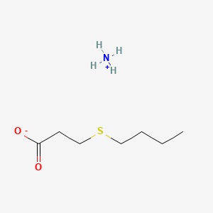 molecular formula C7H17NO2S B12692835 Propanoic acid, 3-(butylthio)-, ammonium salt CAS No. 126740-29-2