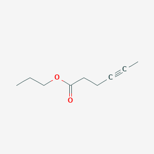 molecular formula C9H14O2 B12692902 Propyl 4-hexynoate CAS No. 501009-54-7