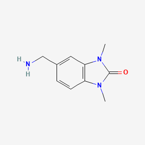 molecular formula C10H13N3O B1269291 5-(Aminomethyl)-1,3-dimethyl-1,3-dihydro-2h-benzimidazol-2-one CAS No. 886508-53-8