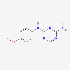 molecular formula C10H11N5O B1269292 n-(4-甲氧苯基)-1,3,5-三嗪-2,4-二胺 CAS No. 4460-15-5