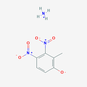 molecular formula C7H9N3O5 B12692925 Phenol, 2-methyl-, dinitro deriv., ammonium salt CAS No. 29595-25-3
