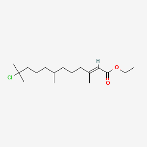 molecular formula C17H31ClO2 B12692943 Ethyl 11-chloro-3,7,11-trimethyl-2-dodecenoate CAS No. 25001-79-0