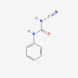 molecular formula C8H7N3O B12693072 1-Cyano-3-phenylurea CAS No. 41834-91-7