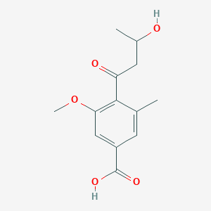 molecular formula C13H16O5 B12693075 Pyrenochaetic acid B CAS No. 79214-48-5