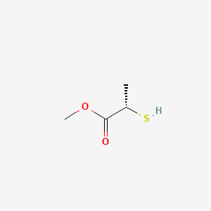 molecular formula C4H8O2S B12693086 Methyl 2-mercaptopropionate, (S)- CAS No. 132958-63-5