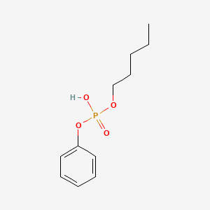 molecular formula C11H17O4P B12693093 Monopentyl monophenyl phosphate CAS No. 69867-71-6