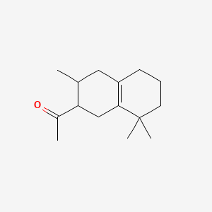 molecular formula C15H24O B12693113 1-(1,2,3,4,5,6,7,8-Octahydro-3,8,8-trimethyl-2-naphthyl)ethan-1-one CAS No. 93963-23-6