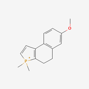 molecular formula C15H18OP+ B12693132 3,3-Dimethyl-4,5-dihydro-3H-3lambda(5)-benzo(e)phosphindol-7-yl methyl ether CAS No. 73376-65-5