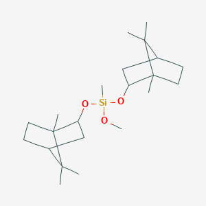 molecular formula C22H40O3Si B12693204 Methoxymethylbis((1,7,7-trimethylbicyclo(2.2.1)hept-2-yl)oxy)silane CAS No. 94349-23-2