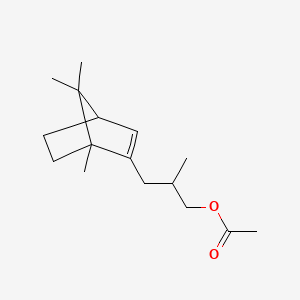 molecular formula C16H26O2 B12693272 2-Methyl-3-(1,7,7-trimethylbicyclo[2.2.1]hept-2-EN-2-YL)propyl acetate CAS No. 93777-37-8