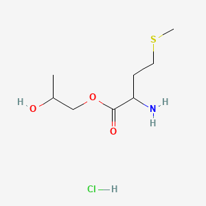 molecular formula C8H18ClNO3S B12693309 2-Hydroxypropyl DL-methionate hydrochloride CAS No. 93805-90-4