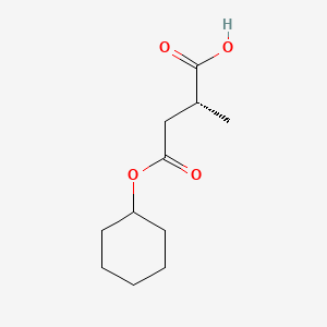 molecular formula C11H18O4 B12693332 Cyclohexyl methylbutyrate CAS No. 72845-95-5