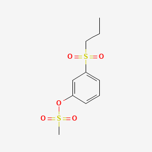 molecular formula C10H14O5S2 B12693340 3-(Proplsulfonyl)phenol methanonsulfonate CAS No. 52003-68-6