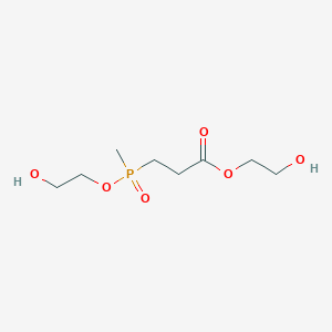 molecular formula C8H17O6P B12693343 2-Hydroxyethyl 3-[(2-hydroxyethoxy)methylphosphinoyl]propionate CAS No. 85187-18-4