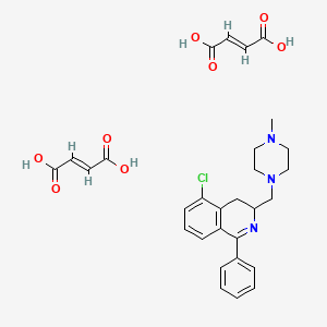 molecular formula C29H32ClN3O8 B12693360 (E)-but-2-enedioic acid;5-chloro-3-[(4-methylpiperazin-1-yl)methyl]-1-phenyl-3,4-dihydroisoquinoline CAS No. 83658-65-5