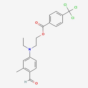 molecular formula C20H20Cl3NO3 B12693372 2-(Ethyl(4-formyl-3-methylphenyl)amino)ethyl 4-(trichloromethyl)benzoate CAS No. 86626-74-6