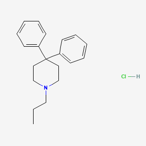 molecular formula C20H26ClN B12693375 Piperidine, 4,4-diphenyl-1-propyl-, hydrochloride CAS No. 91075-49-9
