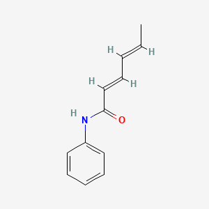 molecular formula C12H13NO B12693404 Sorbanilide CAS No. 1483-88-1