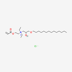 molecular formula C26H52ClNO4 B12693410 Diethyl(2-hydroxy-3-tetradecyloxypropyl)(2-((1-oxoallyl)oxy)ethyl)ammonium chloride CAS No. 93804-69-4