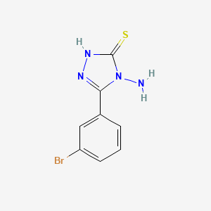 molecular formula C8H7BrN4S B1269343 4-amino-5-(3-bromophenyl)-4H-1,2,4-triazole-3-thiol CAS No. 87239-96-1